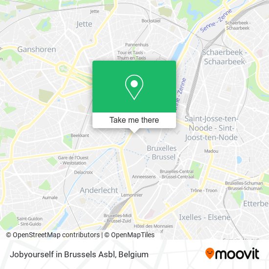 Jobyourself in Brussels Asbl map