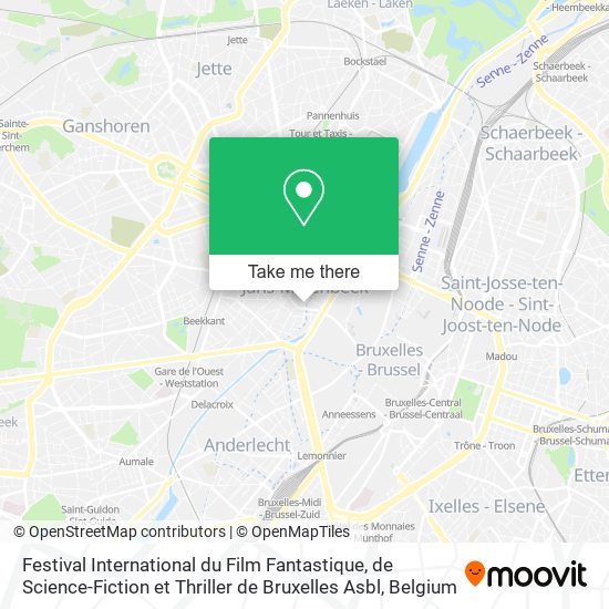 Festival International du Film Fantastique, de Science-Fiction et Thriller de Bruxelles Asbl map