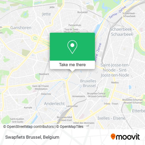 Swapfiets Brussel map