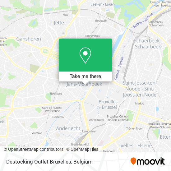 Destocking Outlet Bruxelles map