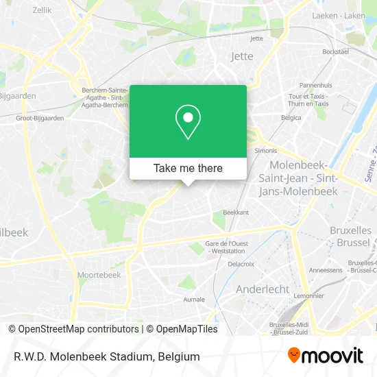 R.W.D. Molenbeek Stadium map