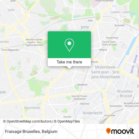 Fraisage Bruxelles map