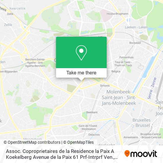 Assoc. Coproprietaires de la Residence la Paix A Koekelberg Avenue de la Paix 61 Prf-Intrprf Ven. map