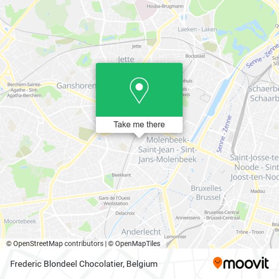 Frederic Blondeel Chocolatier map