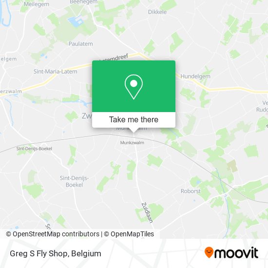 How to get to Greg S Fly Shop in Zwalm by Bus or Train?