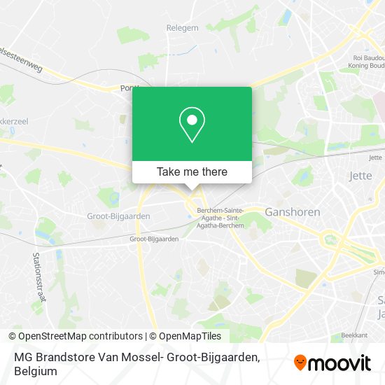 MG Brandstore Van Mossel- Groot-Bijgaarden map