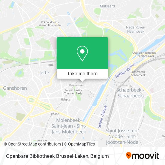 Openbare Bibliotheek Brussel-Laken map