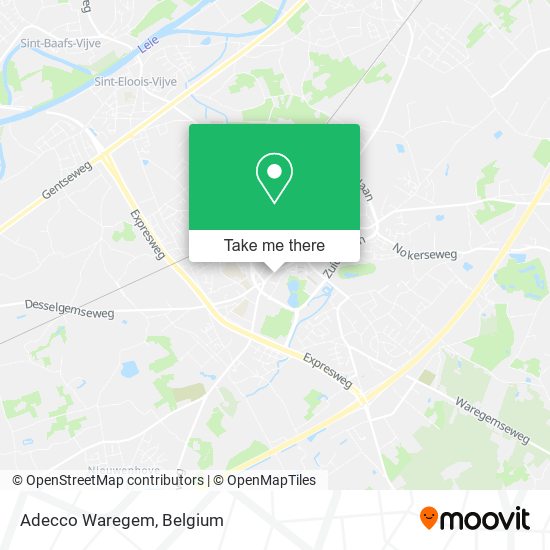 Adecco Waregem map