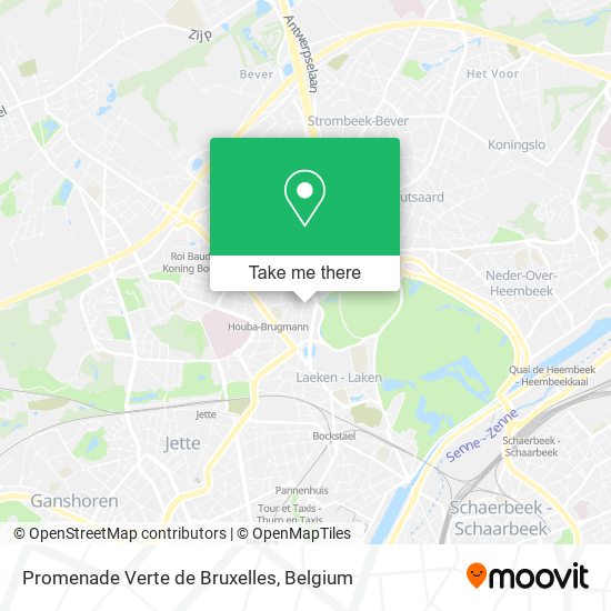 Promenade Verte de Bruxelles plan