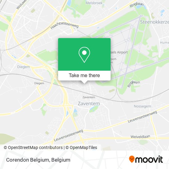 Corendon Belgium map
