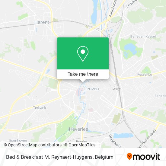 Bed & Breakfast M. Reynaert-Huygens map