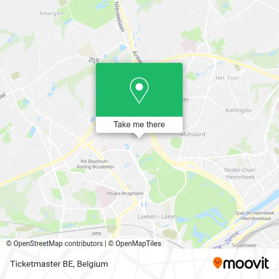 Ticketmaster BE map