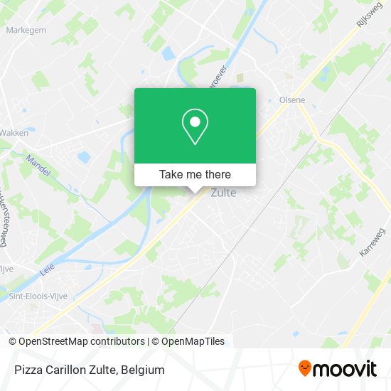 Pizza Carillon Zulte map