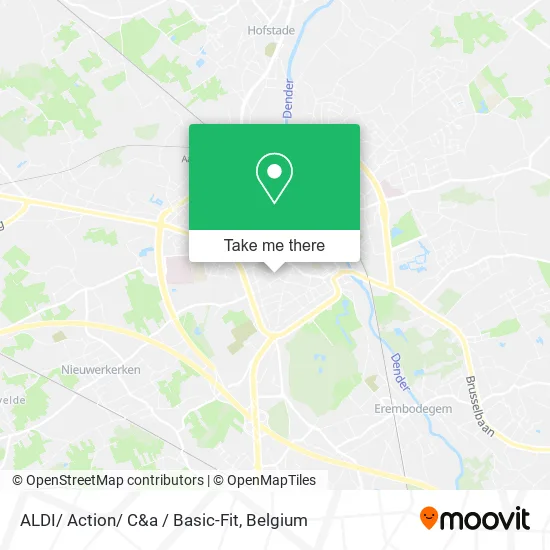 ALDI/ Action/ C&a / Basic-Fit map