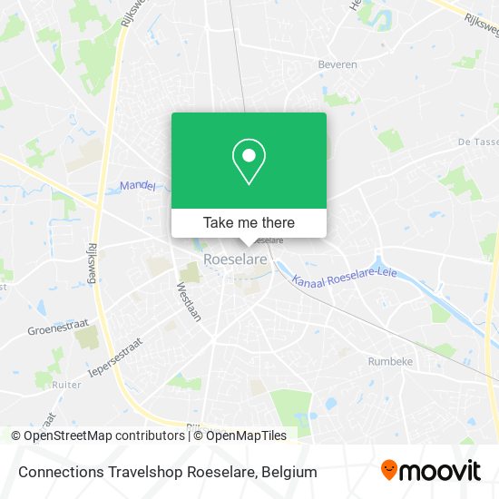 Connections Travelshop Roeselare map