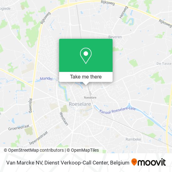 Van Marcke NV, Dienst Verkoop-Call Center plan