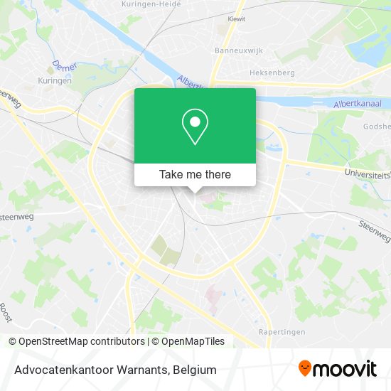 Advocatenkantoor Warnants map