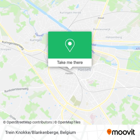 Trein Knokke/Blankenberge plan