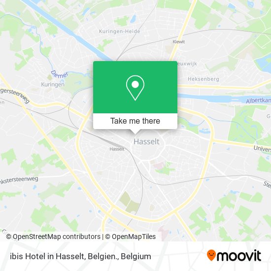 ibis Hotel in Hasselt, Belgien. map