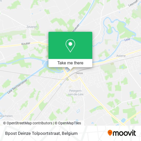 Bpost Deinze Tolpoortstraat map