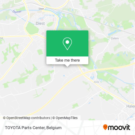TOYOTA Parts Center map