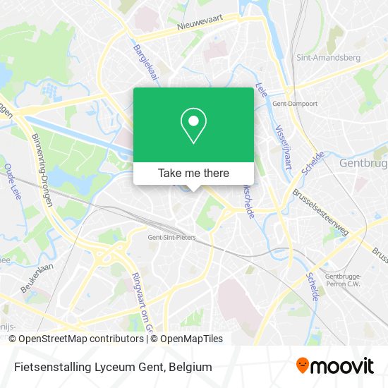 Fietsenstalling Lyceum Gent map