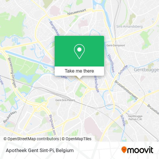 Apotheek Gent Sint-Pi map