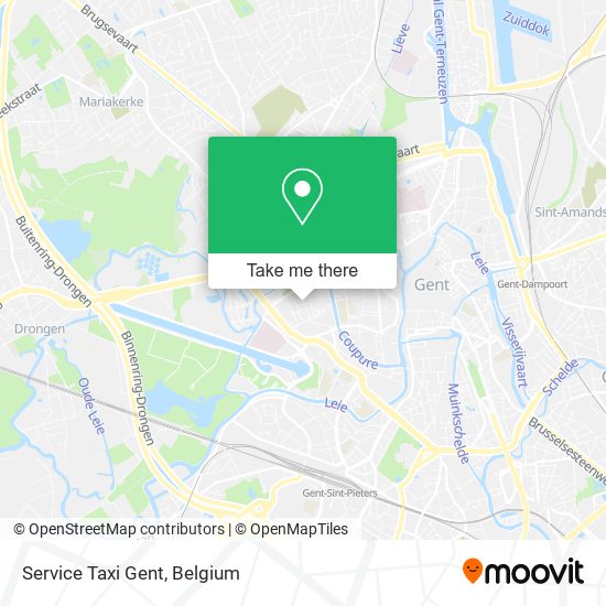 Service Taxi Gent map
