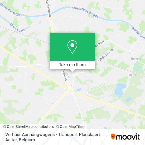 Verhuur Aanhangwagens - Transport Planckaert Aalter map
