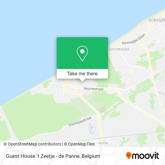 Guest House 't Zeetje - de Panne map