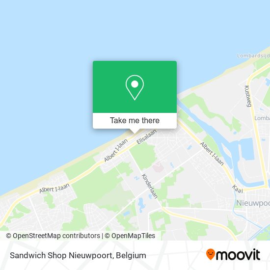 Sandwich Shop Nieuwpoort map