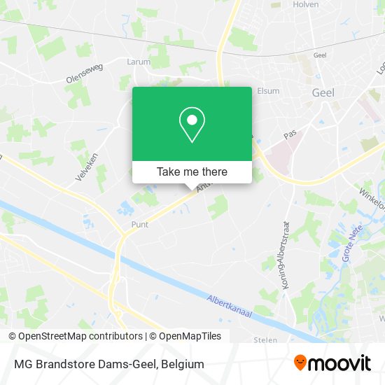 MG Brandstore Dams-Geel map