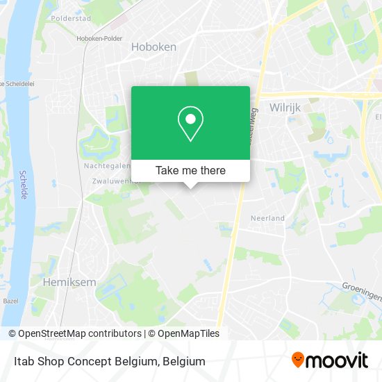Itab Shop Concept Belgium map