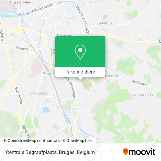 Centrale Begraafplaats, Bruges map