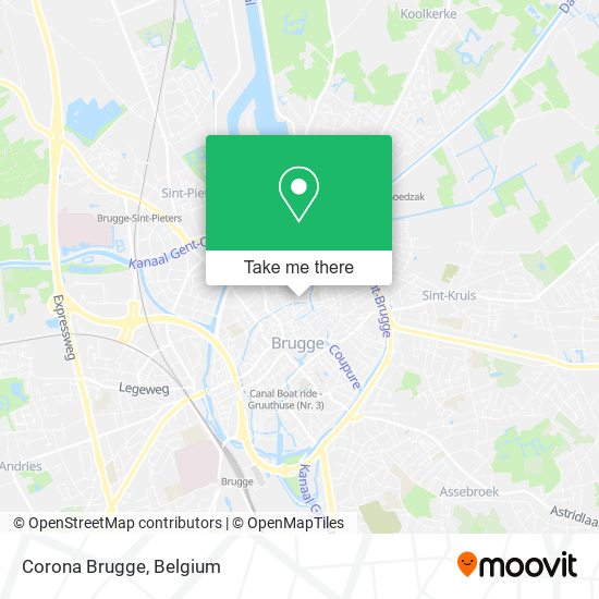 Corona Brugge map