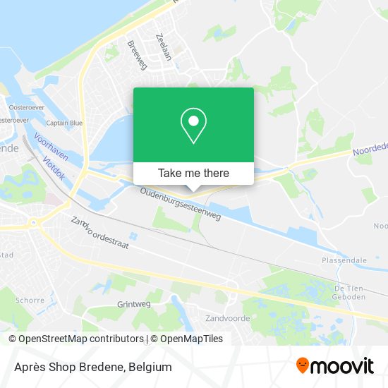 Après Shop Bredene map