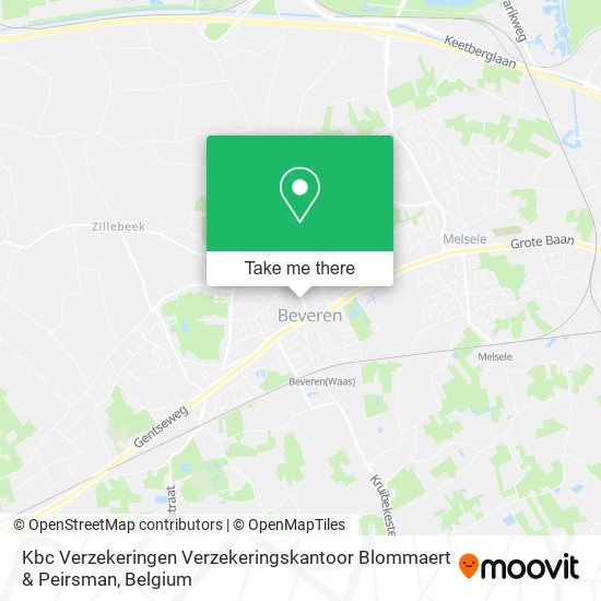 Kbc Verzekeringen Verzekeringskantoor Blommaert & Peirsman map