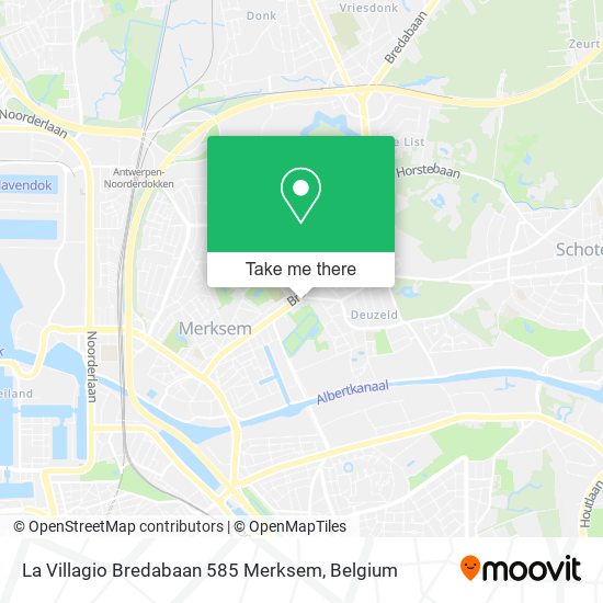 La Villagio Bredabaan 585 Merksem map