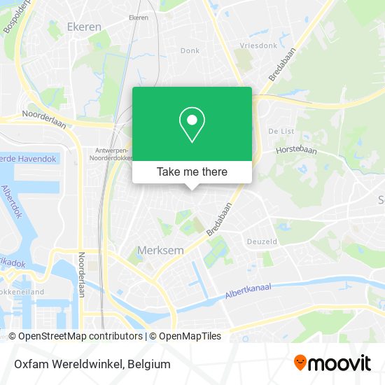 Oxfam Wereldwinkel map