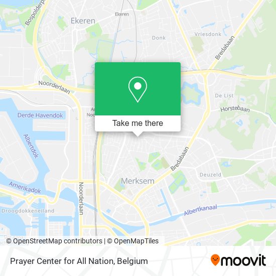 Prayer Center for All Nation map