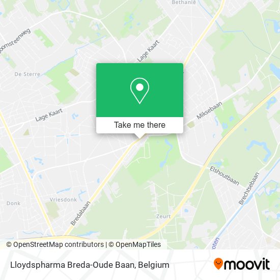Lloydspharma Breda-Oude Baan map