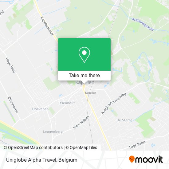 Uniglobe Alpha Travel map