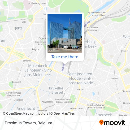 Proximus Towers map