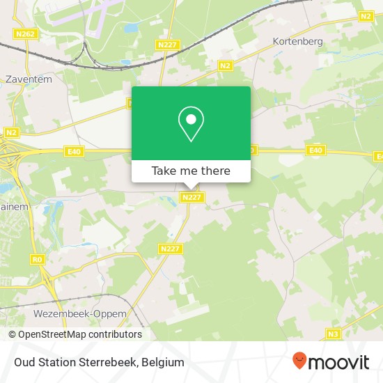 Oud Station Sterrebeek map