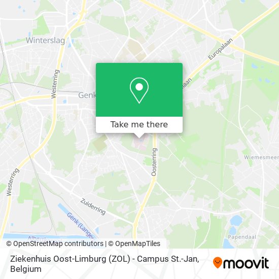 Ziekenhuis Oost-Limburg (ZOL) - Campus St.-Jan map