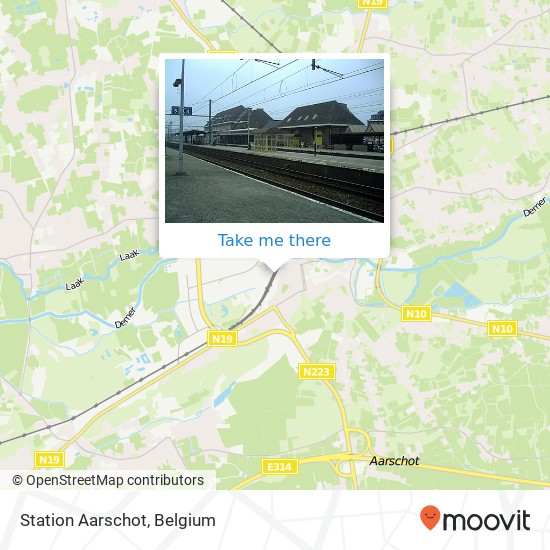 Station Aarschot map