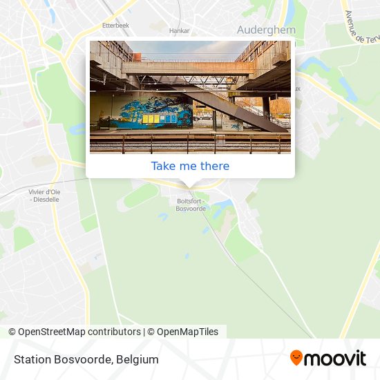 Station Bosvoorde map