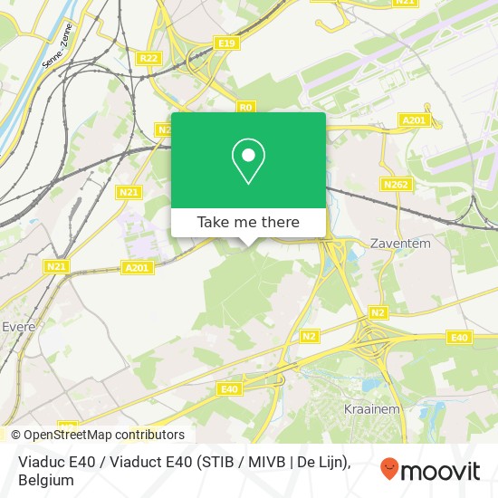 Viaduc E40 / Viaduct E40 (STIB / MIVB | De Lijn) map