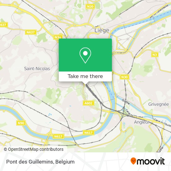 Pont des Guillemins map