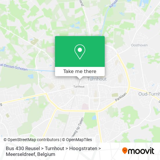 Bus 430 Reusel > Turnhout > Hoogstraten > Meerseldreef map